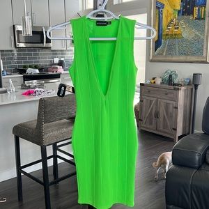 PLT neon green dress